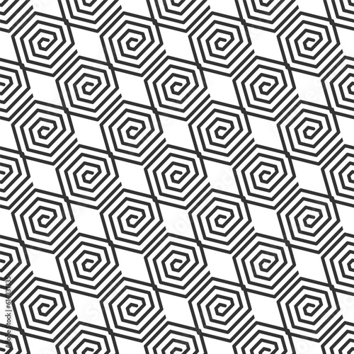 Vector seamless pattern. Geometric abstract background  fine lines. Stock monochrome texture.