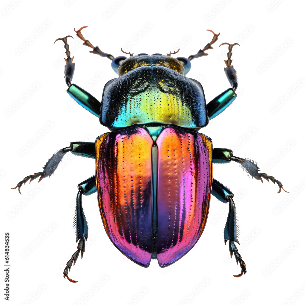 Naklejka premium beetle walking isolated on white