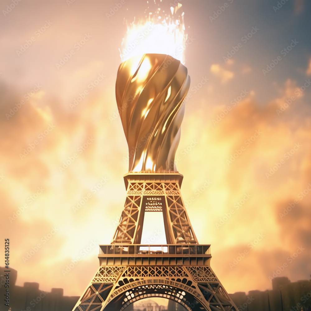 Olympic games in Paris concept, AI generated Stock Illustration | Adobe ...