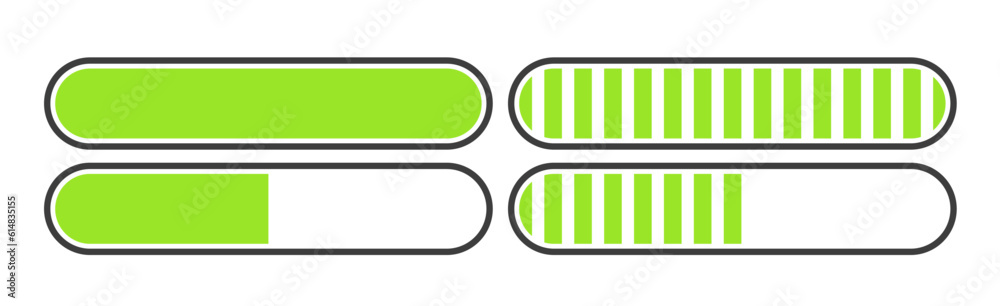 Loading bar or Slider bar. Vector clipart isolated on white background. Loading bar or Slider bar. Vector clipart isolated on white background.