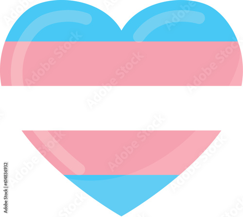 Trans heart color flag .