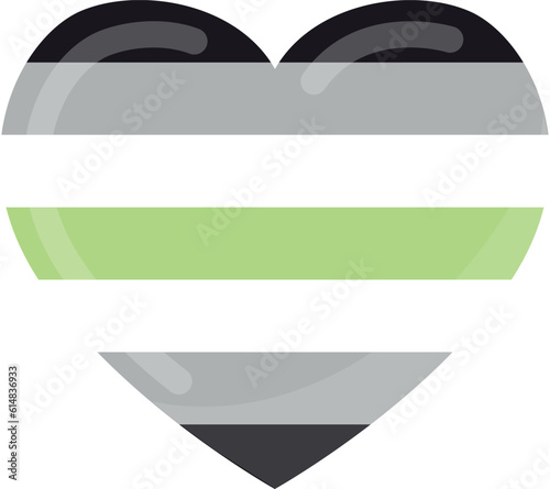 Agender heart color flag.