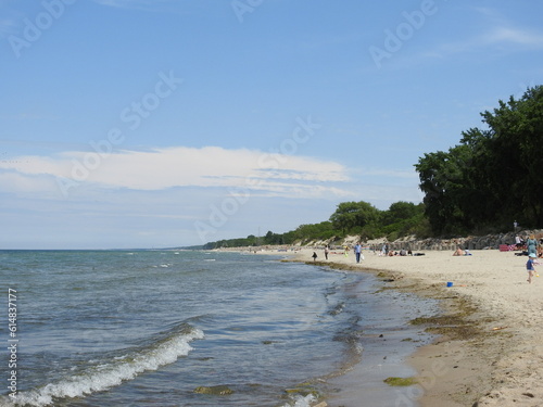 Fotografi beach on the curonian spit on baltic sea