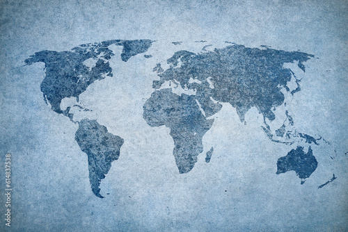 grunge map of the world.