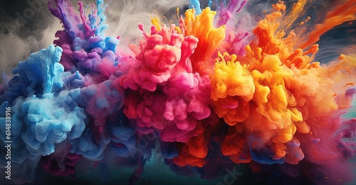 Vibrant Colors Explosion: a Dynamic Display of Colorful Motion
