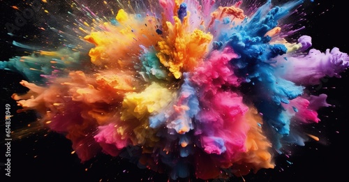 Vibrant Colors Explosion: a Dynamic Display of Colorful Motion