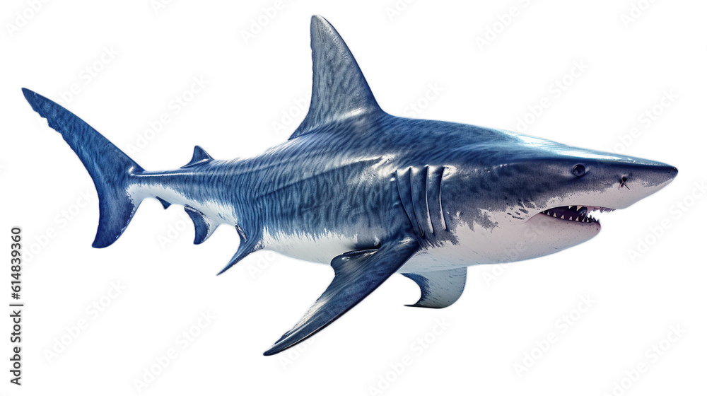Naklejka premium shark isolated on white background.