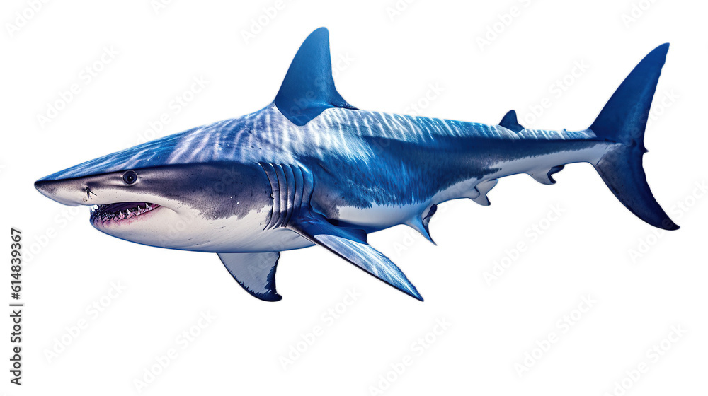 Fototapeta premium shark isolated on white background.