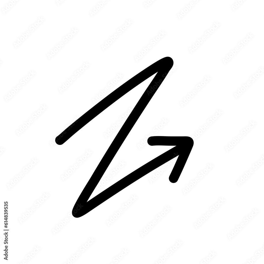 Obraz premium hand drawn arrow