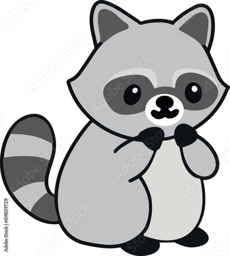 Racoon animal illustration vector for kids