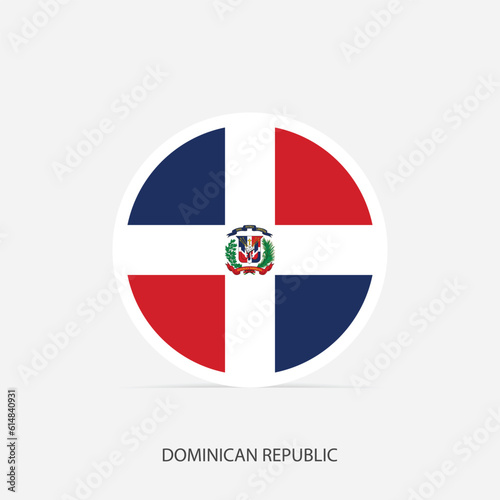 Free Download Dominican Republic round flag icon with shadow. - GFXLoad