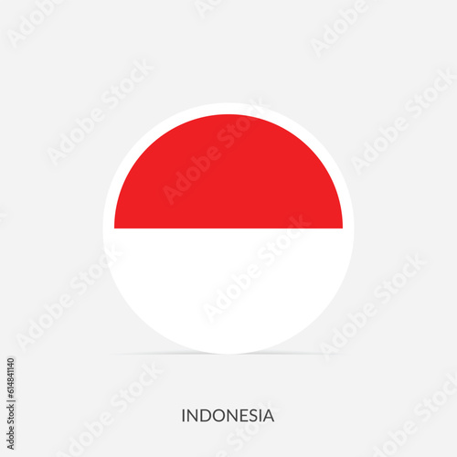 Free Download Indonesia round flag icon with shadow. - GFXLoad