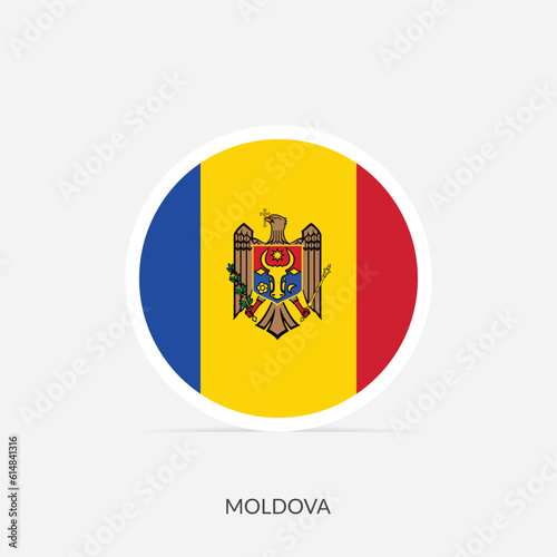 Free Download Moldova round flag icon with shadow. - GFXLoad