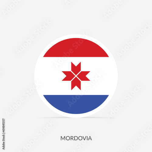 Mordovia round flag icon with shadow. Free Download Mordovia round flag icon with shadow. - GFXLoad