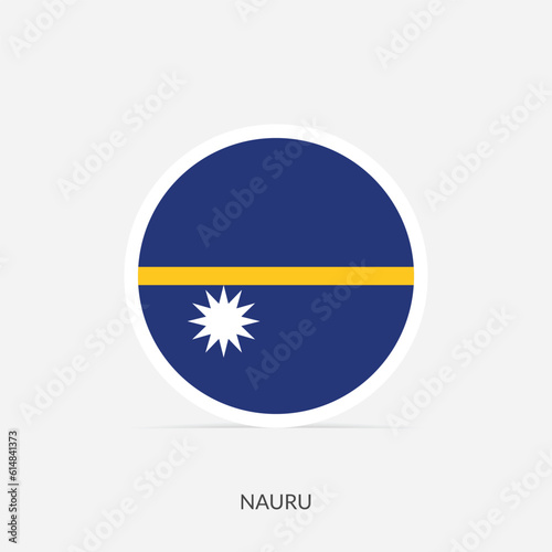 Free Download Nauru round flag icon with shadow. - GFXLoad