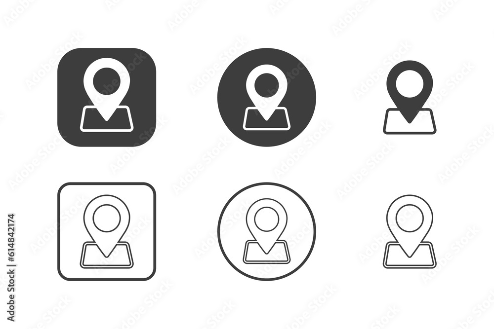 Check in icon design 6 variations. Isolated on white background. Check in icon design 6 variations. Isolated on white background.