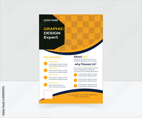 Corporate business flyer design, marketing, business proposal, promotion, advertise, publication, Business flyer design a4 template, abstract business flyer and creative design, photo