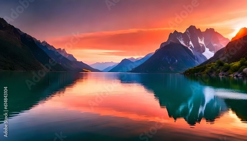 sunrise over the lake © Muhammad Sanwal