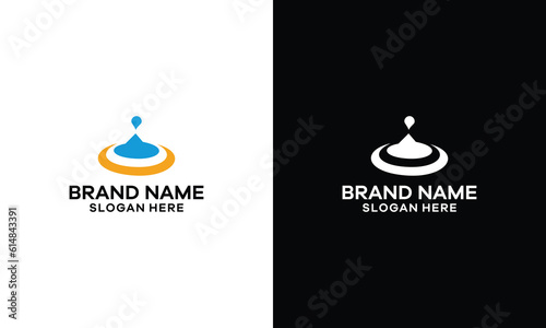 Abstract water drops. Vector logo design template.