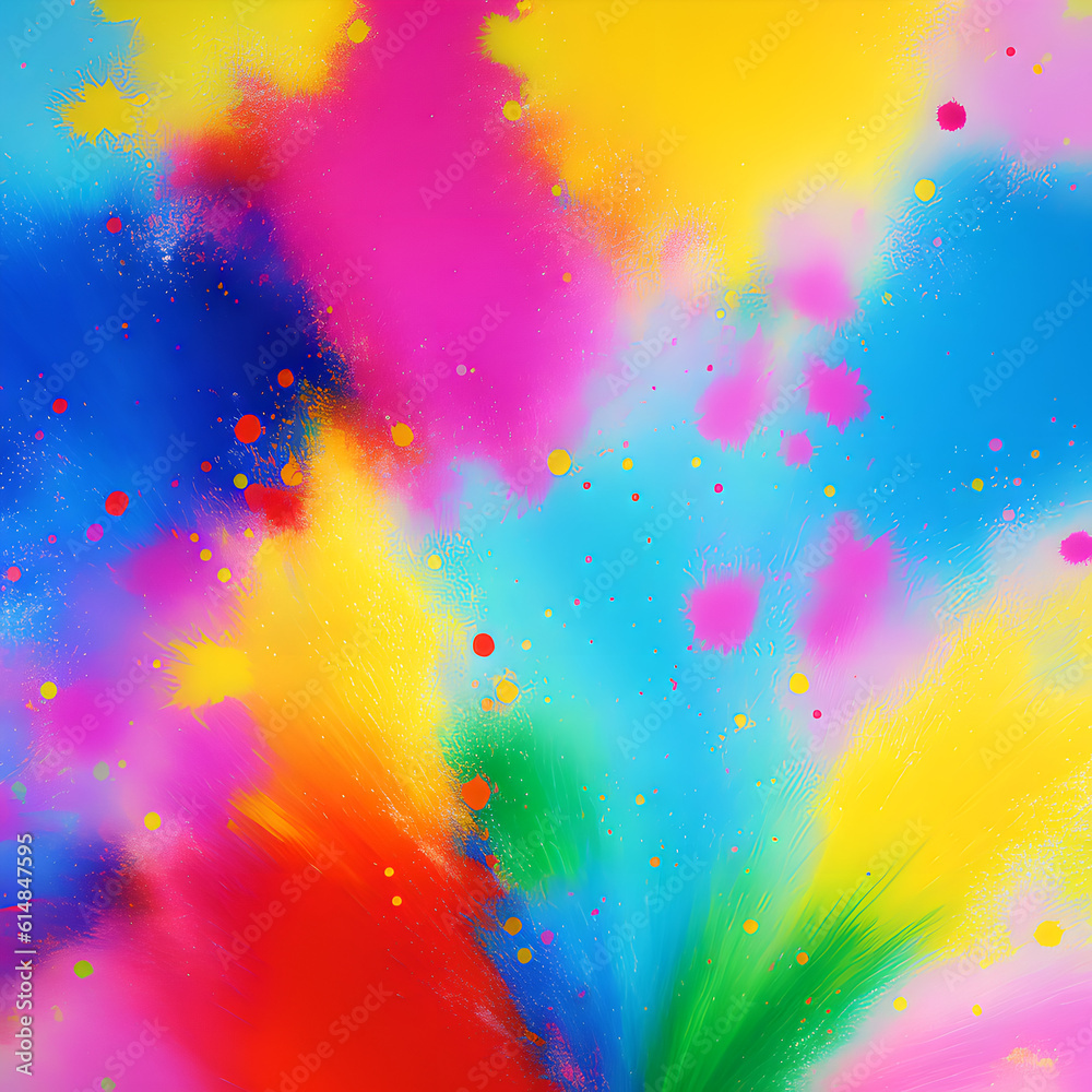 Abstract splash painting. Generative AI