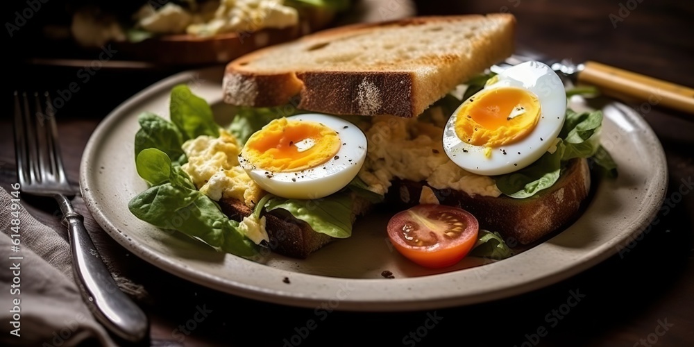 AI Generated. AI Generative. Fast food menu food meal breakfast bread sandwich. Vegetables and egg. Graphic Art AI Generated. AI Generative. Fast food menu food meal breakfast bread sandwich. Vegetables and egg. Graphic Art