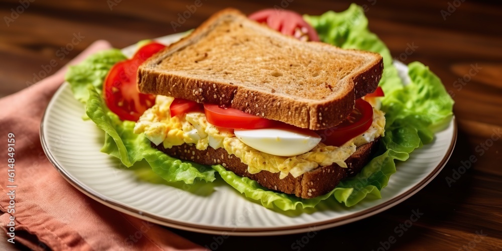AI Generated. AI Generative. Fast food menu food meal breakfast bread sandwich. Vegetables and egg. Graphic Art AI Generated. AI Generative. Fast food menu food meal breakfast bread sandwich. Vegetables and egg. Graphic Art