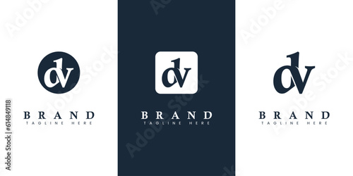 Modern and simple Lowercase DV Letter Logo, suitable for any business with DV or VD initials.