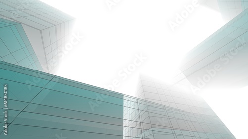 Modern architecture 3d illustration 3d rendering 