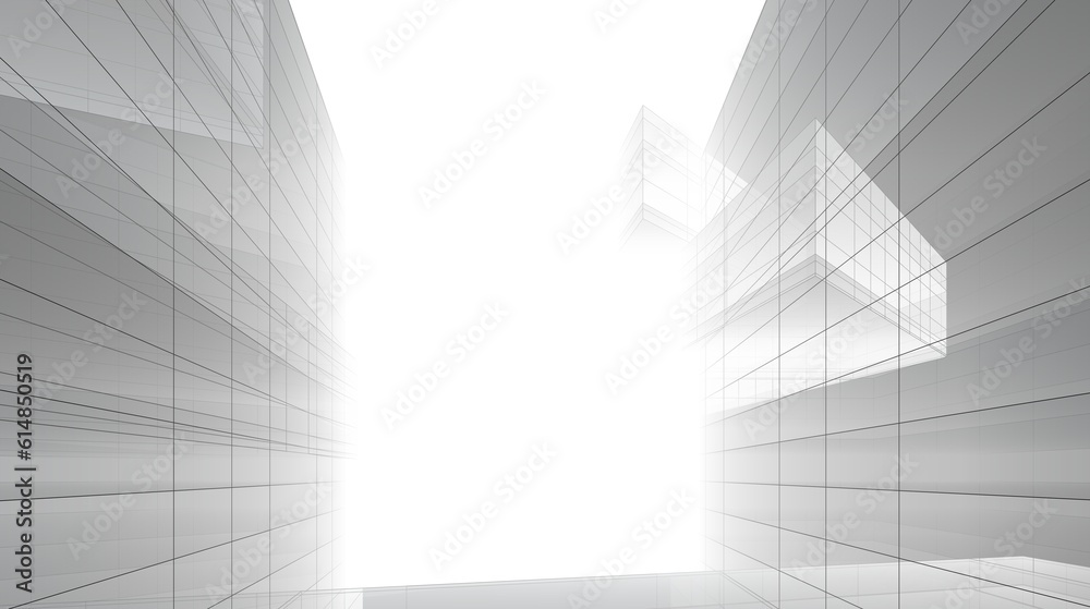 Modern architecture 3d illustration 3d rendering Modern architecture 3d illustration 3d rendering