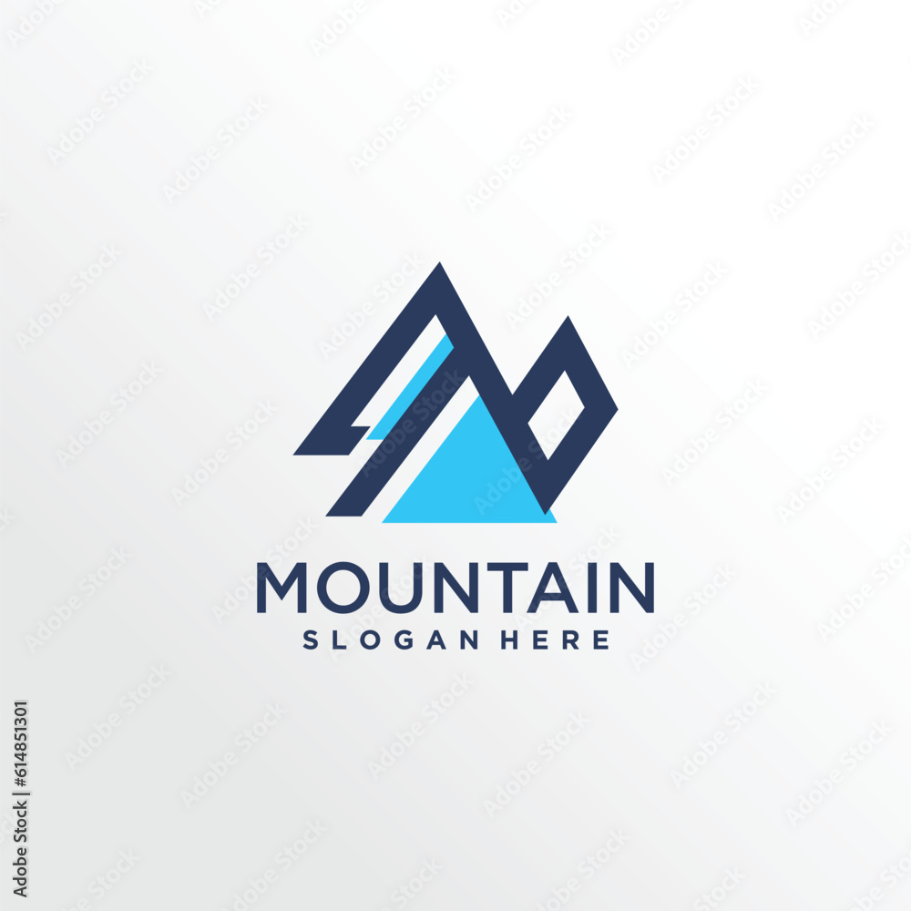 Mountain logo vector with creative modern idea concept Mountain logo vector with creative modern idea concept