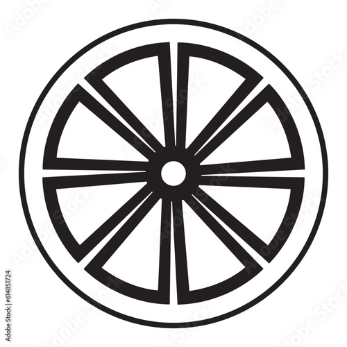 Wheel vector black and white clipart