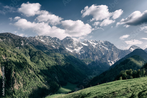 Beautifull Logar valley or Logarska dolina park, Slovenia, Europe 