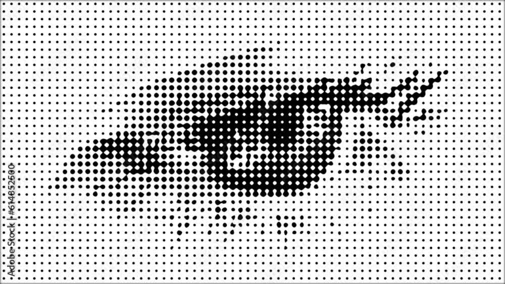 Blinking Eye Comical Dots Halftone Animation 2