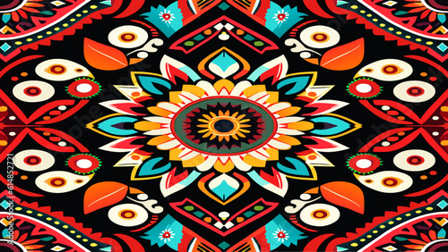 Tribal vintage ethnic seamless pattern. Aztec geometric background.
