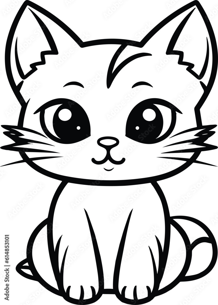 Obraz premium Cute Lovely cat Isolated Image