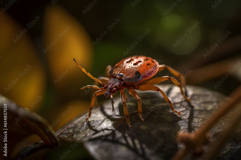 Tick in nature. Generative AI Tick in nature. Generative AI