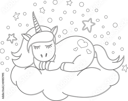Cartoon Unicorn Vector Graphic