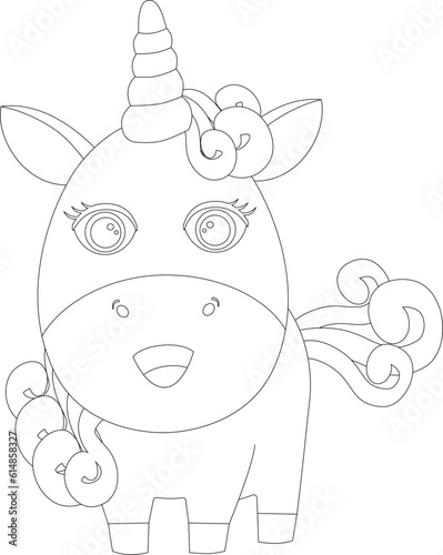 Cartoon Unicorn Vector Graphic