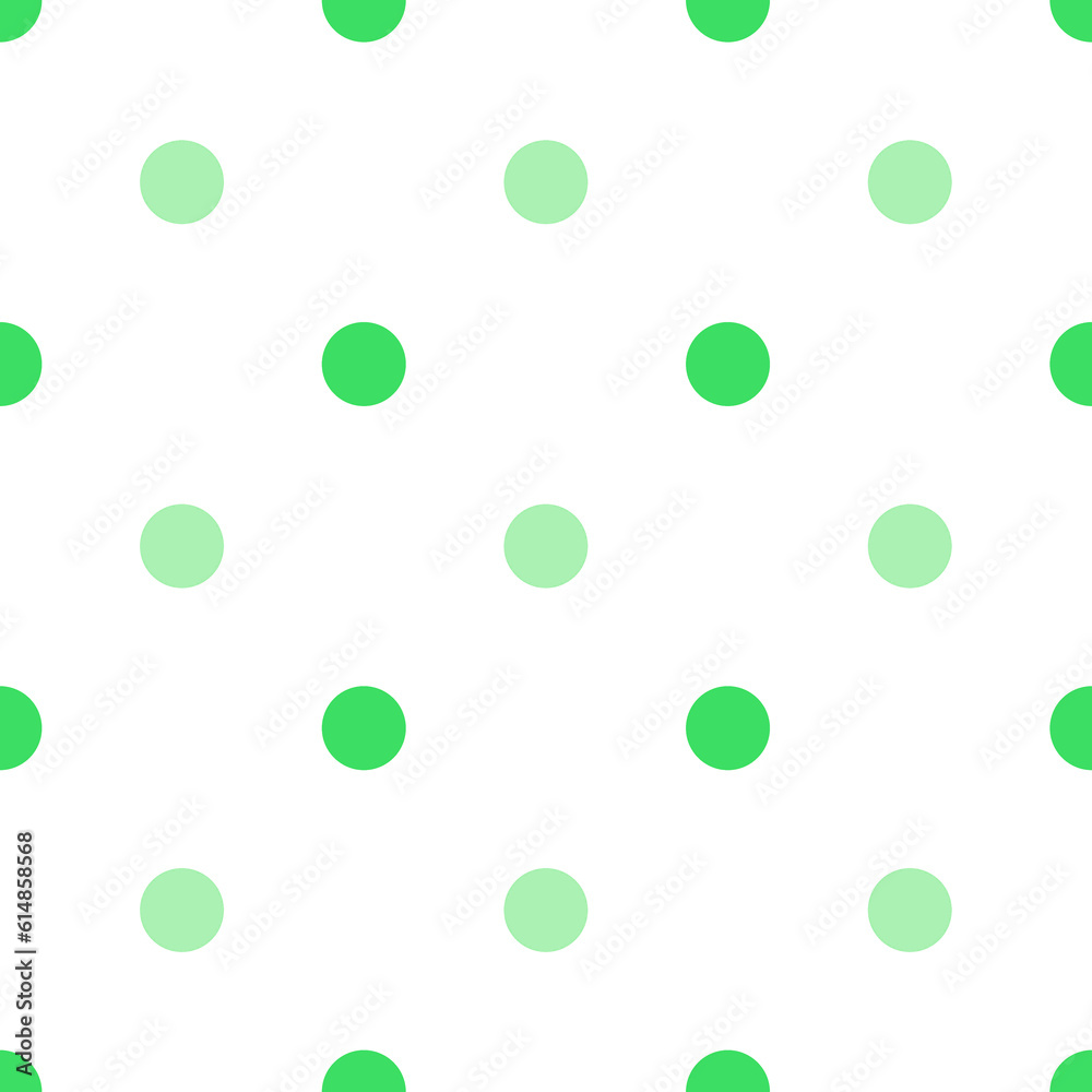 Green and White Large Polka Dots Pattern Repeat Background