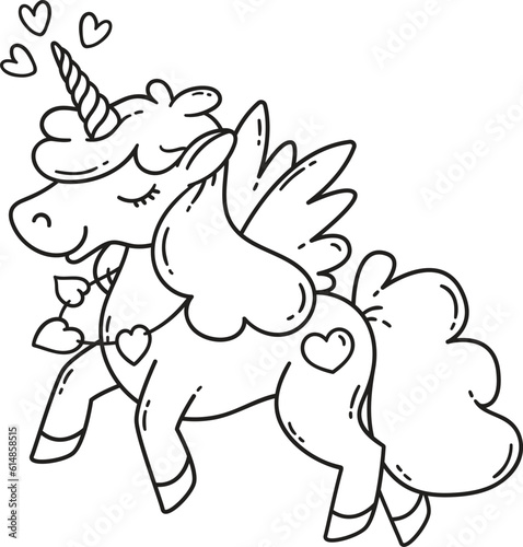 Cartoon Unicorn Vector Graphic