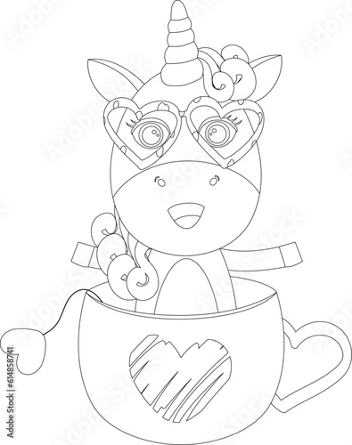 Cartoon Unicorn Vector Graphic