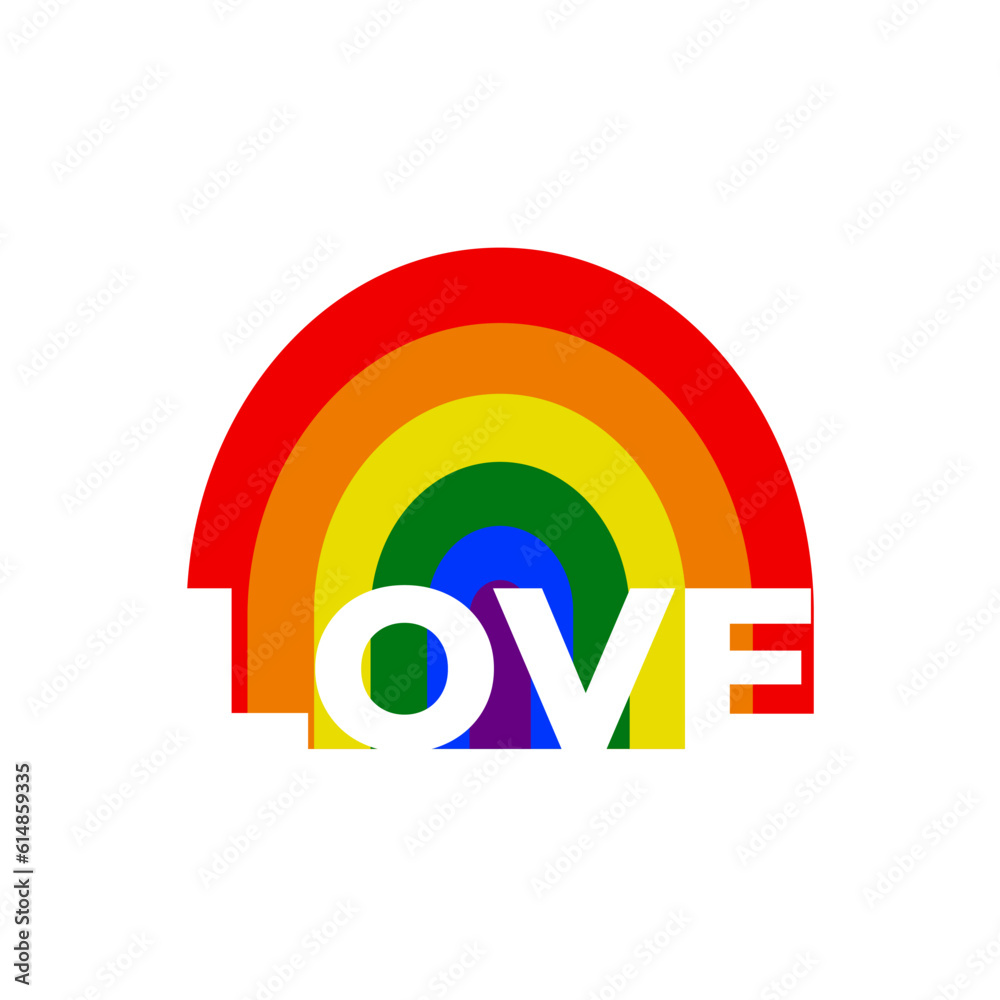 Pride Month. Rainbow with the inscription Pride Month. Rainbow with the inscription