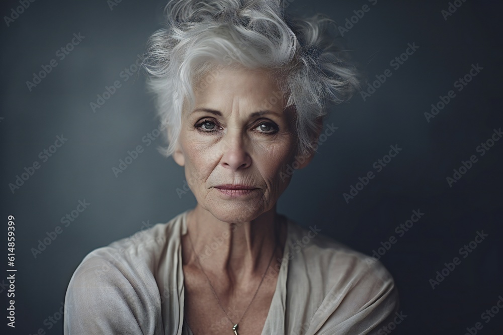 Alluring older woman with empty copy space, hot like she’s been through a lot and could probably beat you up if she had to Generative AI Alluring older woman with empty copy space, hot like she’s been through a lot and could probably beat you up if she had to Generative AI