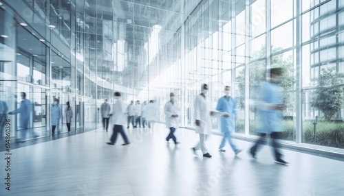 Blurred medical staff