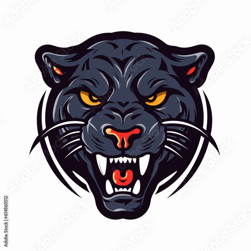 Panther logo, panther icon, panther head, vector