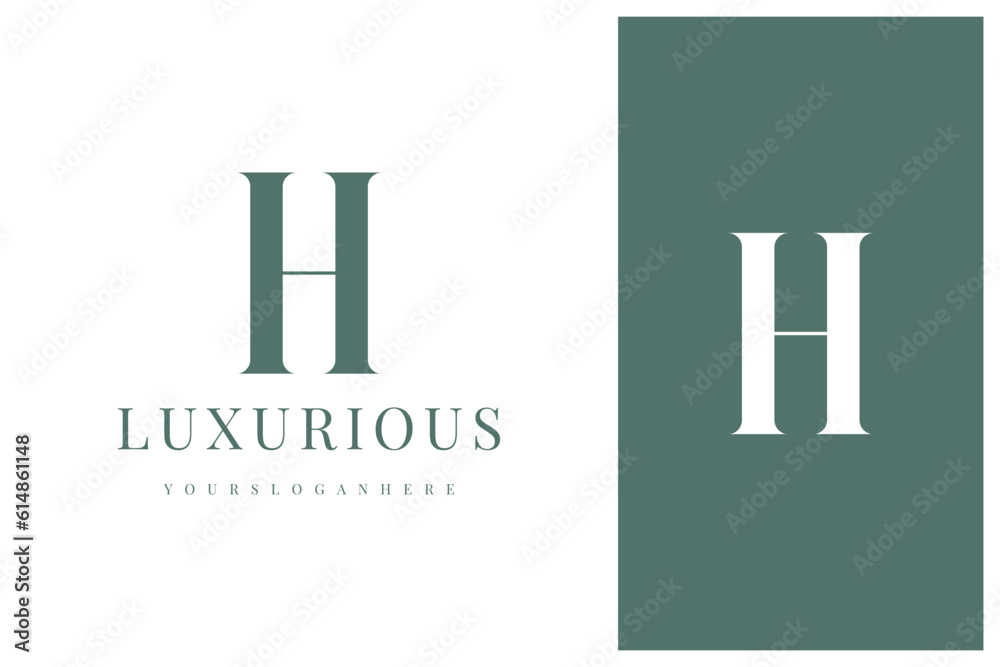 elegant simple minimal luxury serif font alphabet letter H logo design elegant simple minimal luxury serif font alphabet letter H logo design