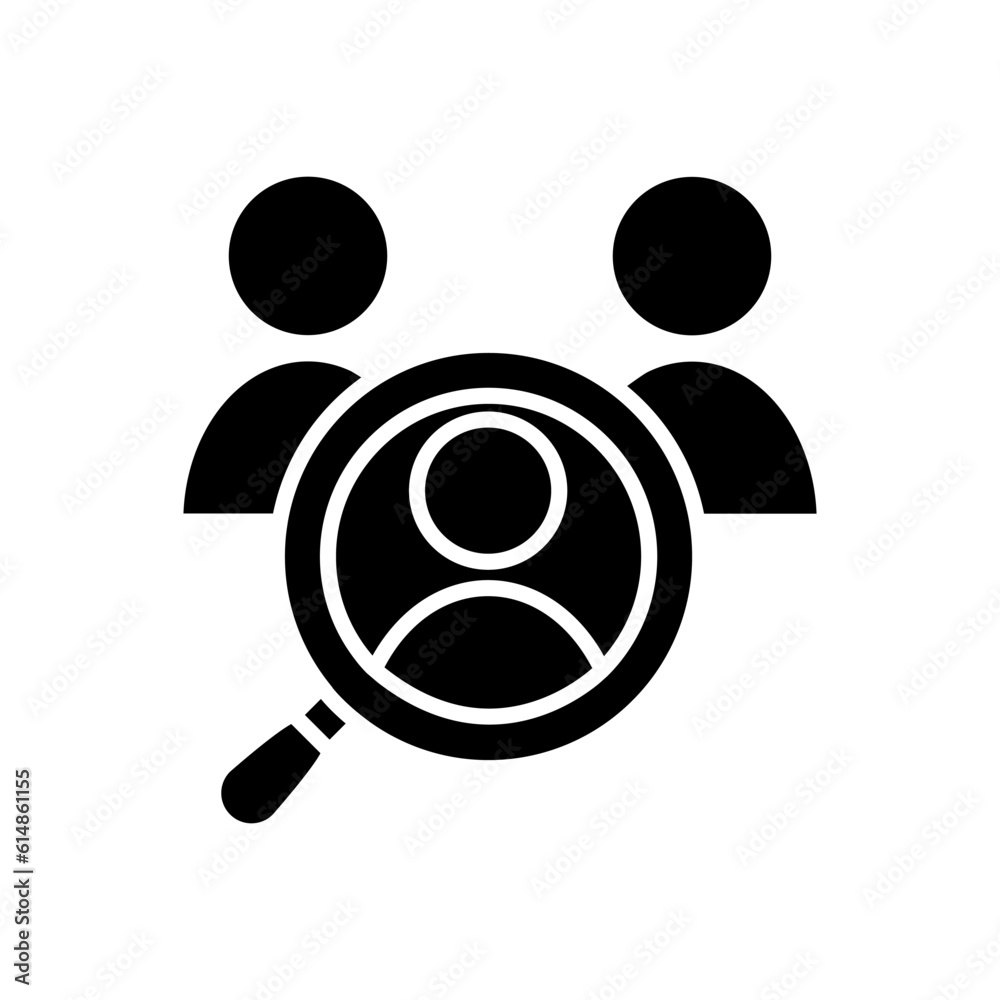 Head Hunting Vector Icon. hr illustration sign. employee search symbol or logo. Head Hunting Vector Icon. hr illustration sign. employee search symbol or logo.