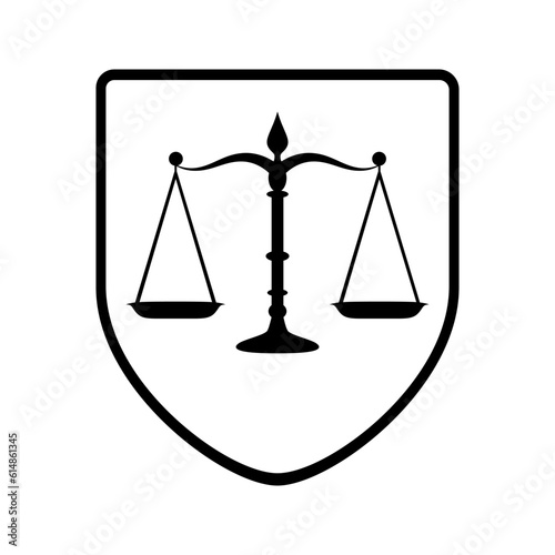 Law icon vector. justice illustration sign. court symbol.