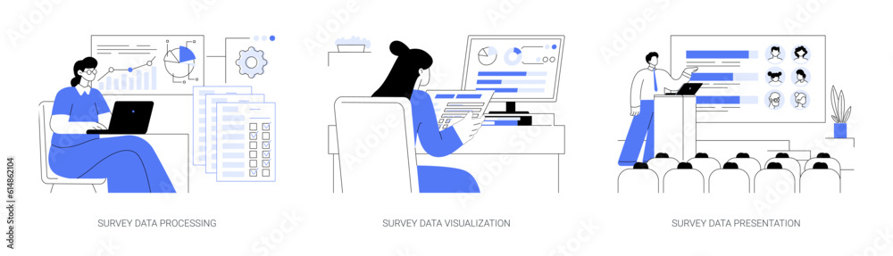 Social science big data abstract concept vector illustrations. Social science big data abstract concept vector illustrations.