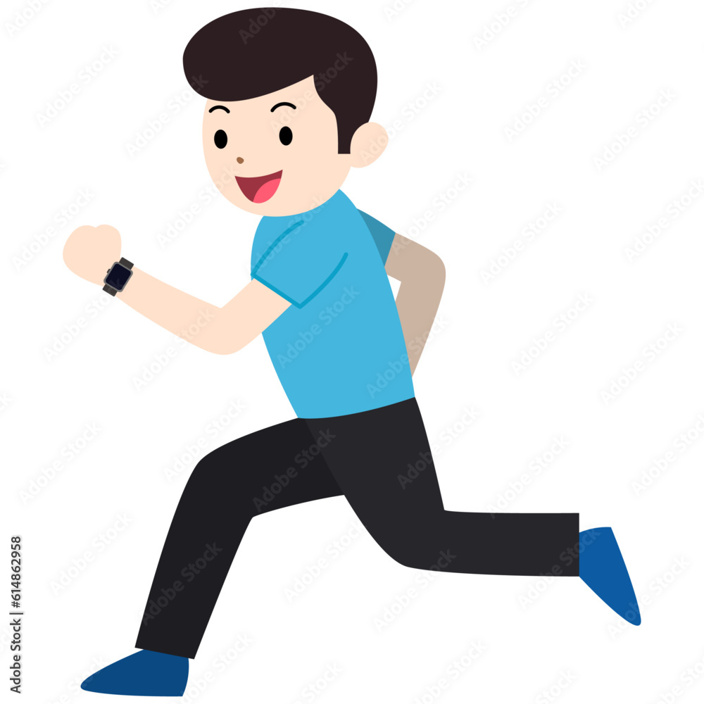 running person. Running exercise is good for health. running person. Running exercise is good for health.